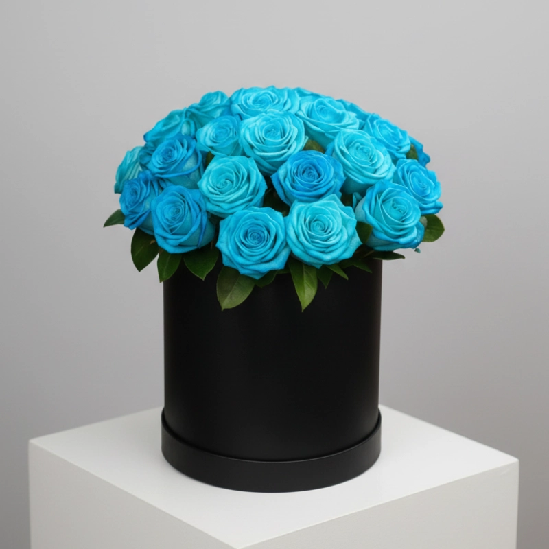 Blue Roses In The Box